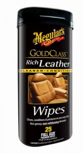 MEGUIARS GOLD CLASS LEATHER WIPES 25KPL