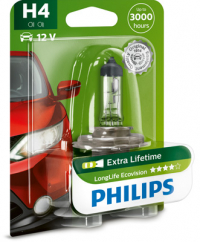 PHILIPS LongLife EcoVision H4-polttimo 12V 60/55W