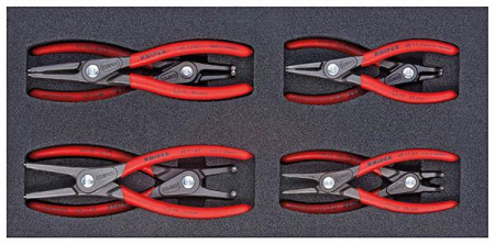 KNIPEX LUKKORENGASPIHTISARJA 8-OS. Vaahtomuovimoduulin koko 185 x 393 mm