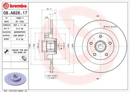 JARRULEVY TAKA (SIS.LAAKERIN) BREMBO