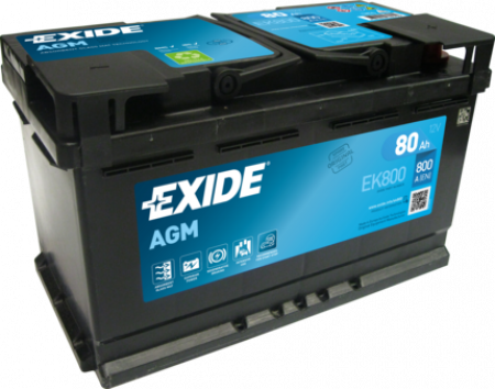 EK800 EXIDE AGM AKKU 80AH