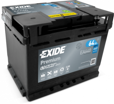EXIDE - EA640 - Käynnistysakku 64 Ah